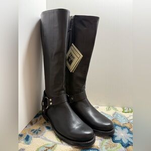 Frye Tall Harness Equestrian Riding Side Zip Boots 10 NWT